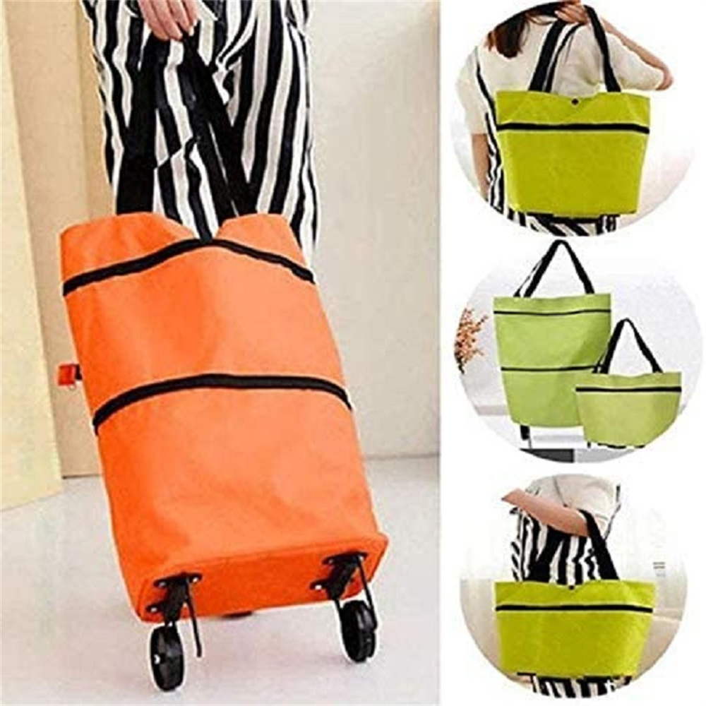 Pull Cart Fold - Kleine trekwagen Draagbare boodschappen Voedselorganisator Trolleytas