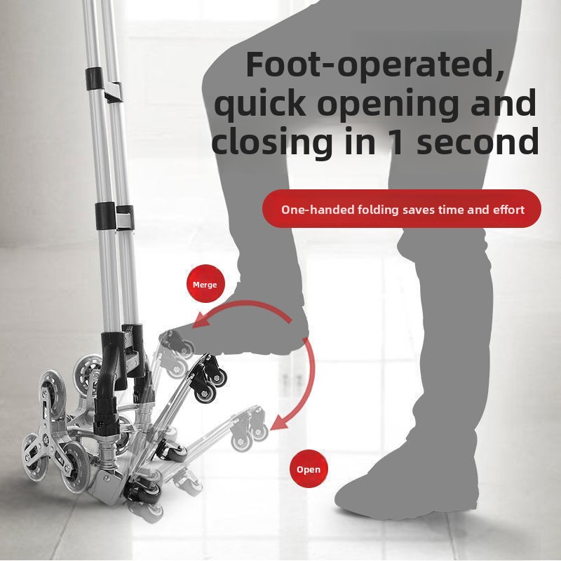 Opvouwbare stille TPR klimwiel - Pull Cart Fold recensie en prijs