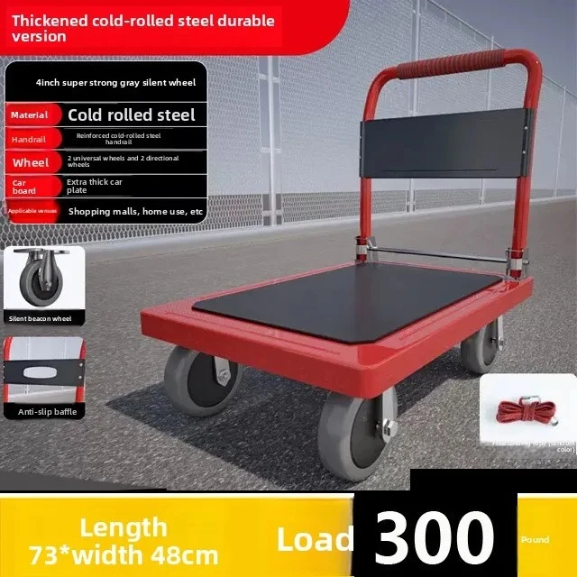 Vouwbare handkar met platte la - Pull Cart Fold recensie en prijs